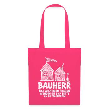 Bauherr: Fragen an die Bauherrin - Bauherr - Stoffbeutel - Azalea - Vorne