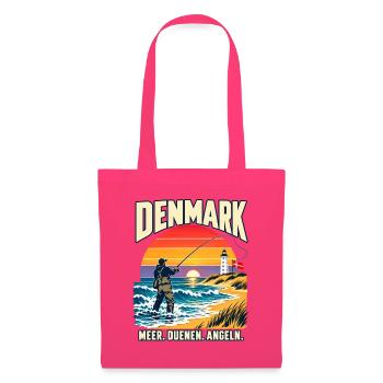 Dänemark Küstenangler Sonnenuntergang - Stoffbeutel - Azalea - Vorne