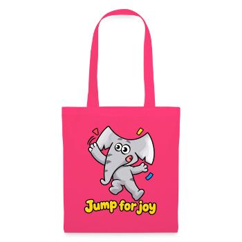 Jump for Joy Elefant Charlie Cartoon - Stoffbeutel - Azalea - Vorne