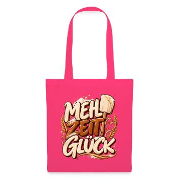 Backliebe Mehlzeit Glück Geschenk für Backen - Stoffbeutel - Azalea - Vorne