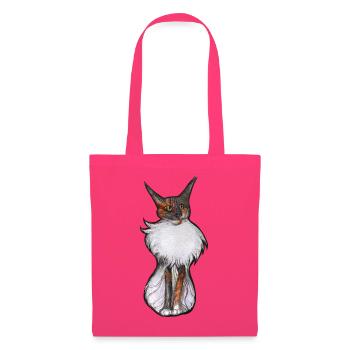 Verspieltes Calico-Katzenporträt - Stoffbeutel - Azalea - Vorne