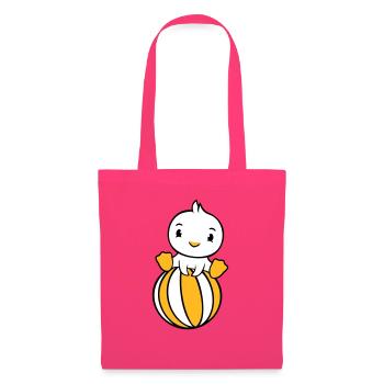 Canard assis sur le ballon Circus Vacances Beach Ball Fun - Sac en tissu - rose azalée - Devant