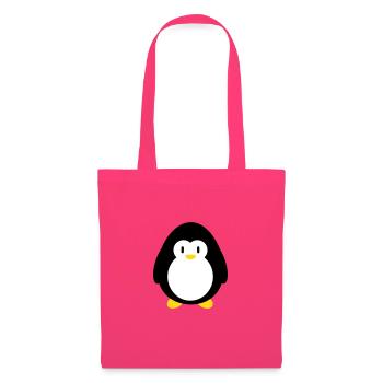 Sweet penguin - Sac en tissu - rose azalée - Devant