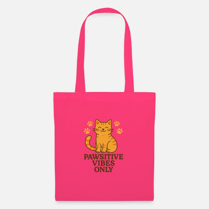 Pawsitive Vibes Only – Katzenpower mit Herz - Stoffbeutel - Azalea