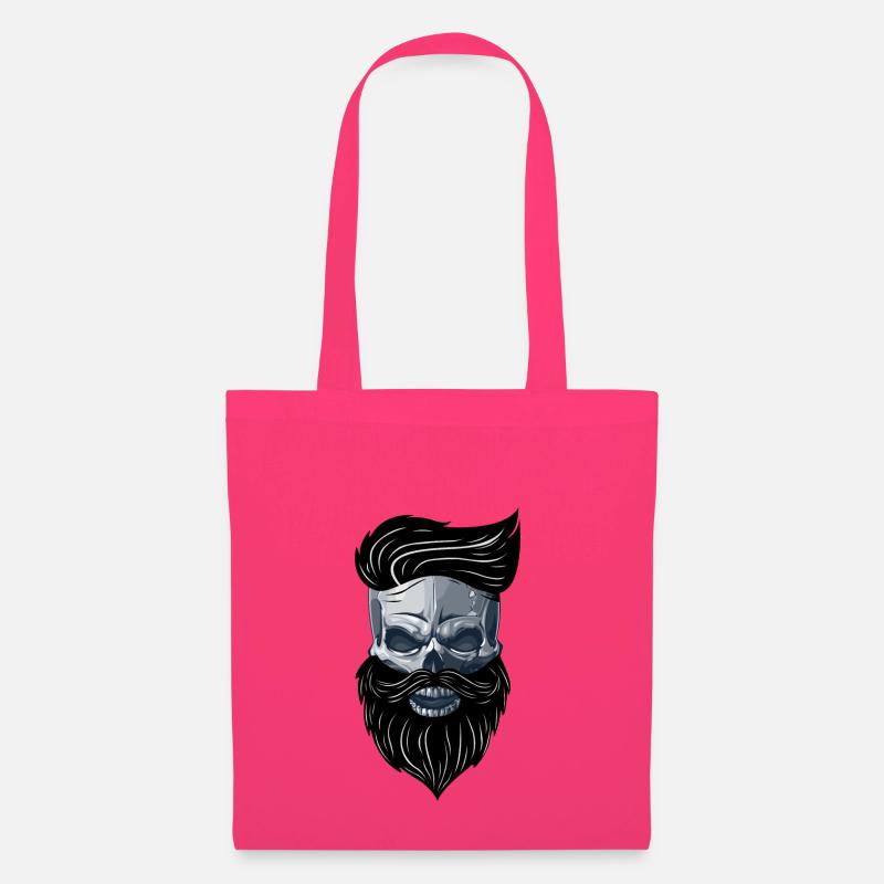 Beardy Beard Bart Man Skull Geschenkidee - Stoffbeutel - Azalea