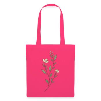 Zarte Wiesenblumen in Salbeigrün und Rosé - Stoffbeutel - Azalea - Vorne