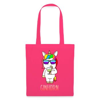 Ginhorn Gin Einhorn Drink Karneval Outfit - Stoffbeutel - Azalea - Vorne