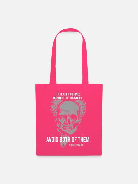 Schopenhauer-Schädel mit Zitat über die menschliche Natur - Stoffbeutel - Azalea