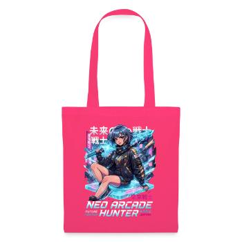 Neo Arcade Jägerin: Zukunftskämpfer - Stoffbeutel - Azalea - Vorne