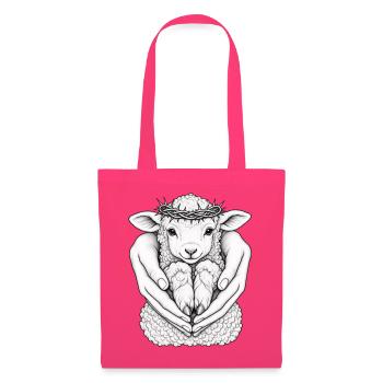 Lamm Gottes – Beschützt - Stoffbeutel - Azalea - Vorne