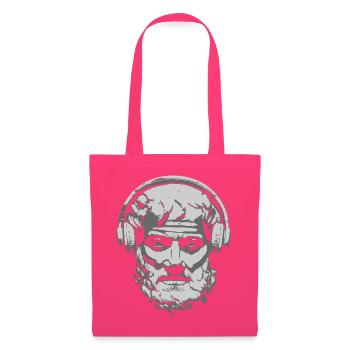 Der antike Philosoph Aristoteles mit Kopfhörern - Stoffbeutel - Azalea - Vorne