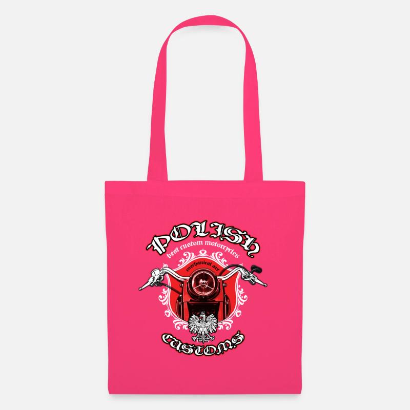 Motorcycle pattern Polish Customs - Tote Bag - azalea