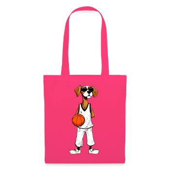 Basketball Hund - Stoffbeutel - Azalea - Vorne