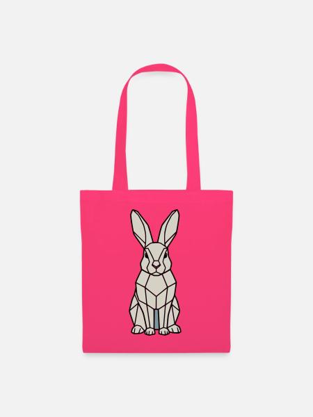 Geometrischer Hase Low Poly Modern - Stoffbeutel - Azalea