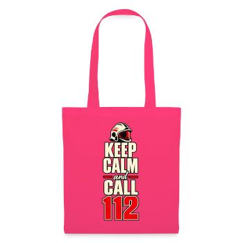 Feuerwehr – Keep Calm and Call 112 - Stoffbeutel - Azalea - Vorne
