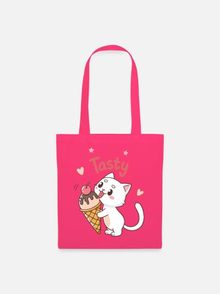 Leckere Eiscreme-Gourmetkatze - Stoffbeutel - Azalea