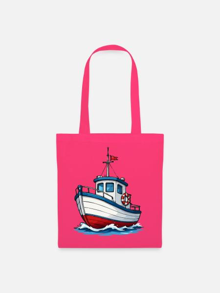 Küstenboot Cartoon Motiv - Stoffbeutel - Azalea
