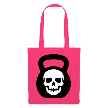 Totenkopf Kettlebell Logo - Stoffbeutel - Azalea - Vorne
