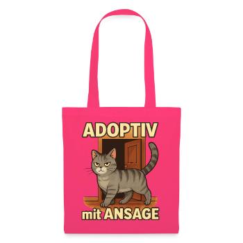 Katze adoptiert: Geschenk zum Einzug daheim - Stoffbeutel - Azalea - Vorne