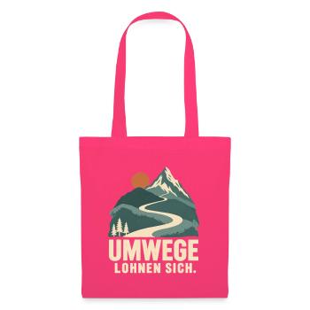 Umwege lohnen sich – Berge und Wandern - Stoffbeutel - Azalea - Vorne