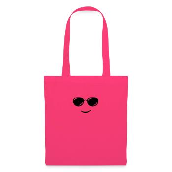 sunglasses smile reflection - Sac en tissu - rose azalée - Devant