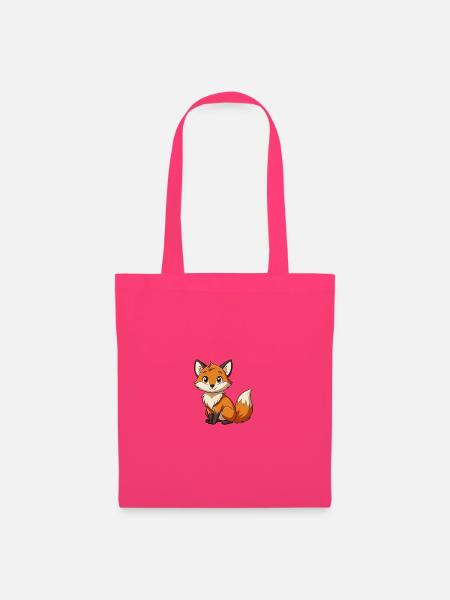 Kuscheliger Fuchs Cartoon Print - Stoffbeutel - Azalea