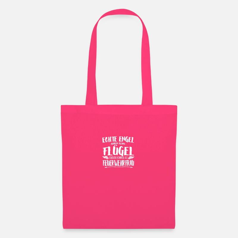 Feuerwehrfrau Tshirt-Engel - Stoffbeutel - Azalea