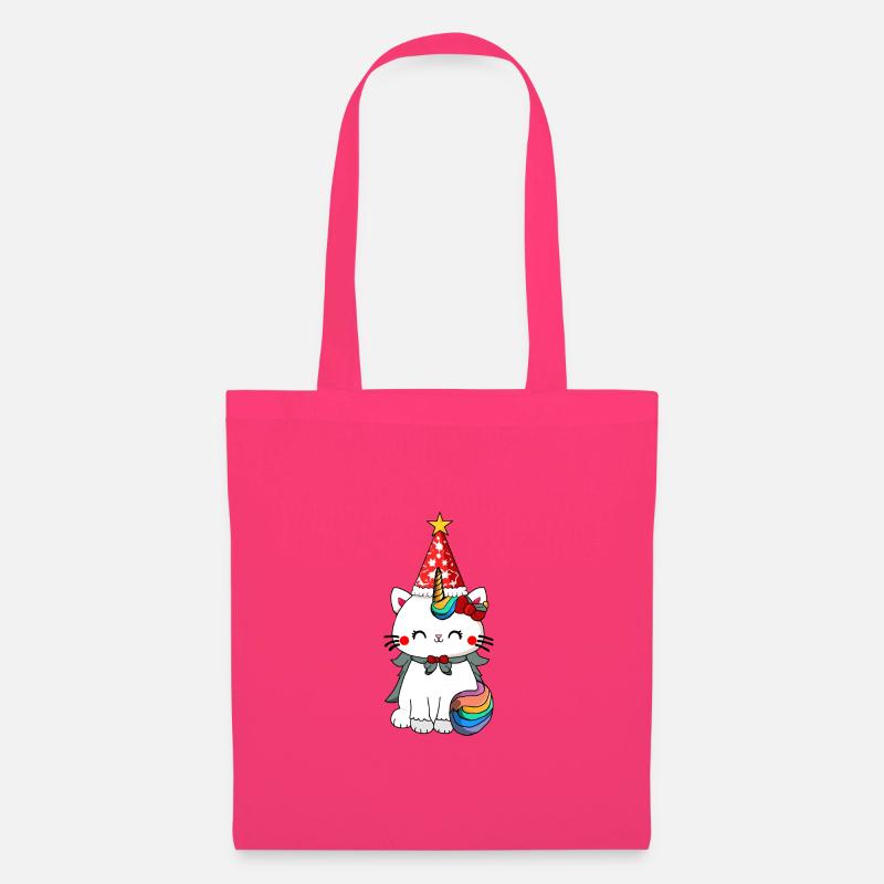 Weihnachten Einhorn Katze - Stoffbeutel - Azalea