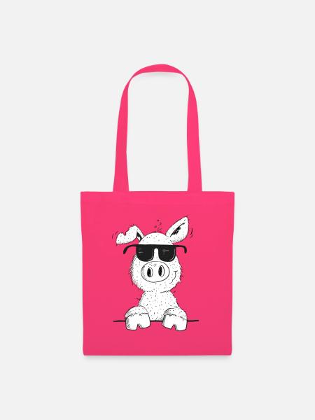 Cooles Schwein mit Sonnenbrille I Schweinchen - Stoffbeutel - Azalea