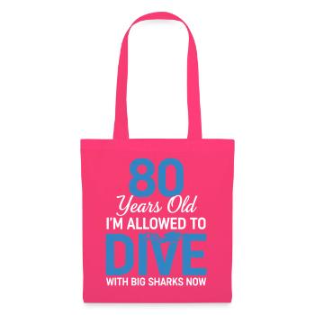 80 Years Old Dive With Big Sharks - Tote Bag - azalea - Front