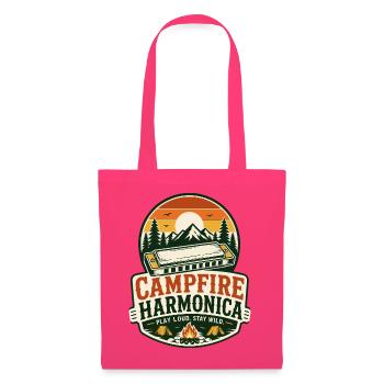 Instrument : Harmonica, Musique de feu de camp, Harmonica - Sac en tissu - rose azalée - Devant