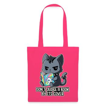 Goth-Katze liest - Stoffbeutel - Azalea - Vorne