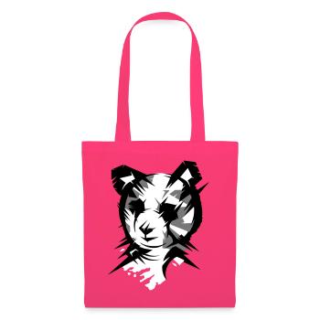 Panda bear head in cubist style - Tote Bag - azalea - Front