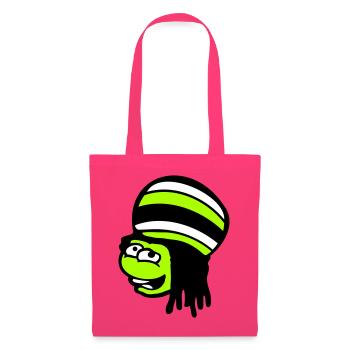 Frosch Reggae Musik Rasta Haare Mütze Jamaika Fun - Stoffbeutel - Azalea - Vorne