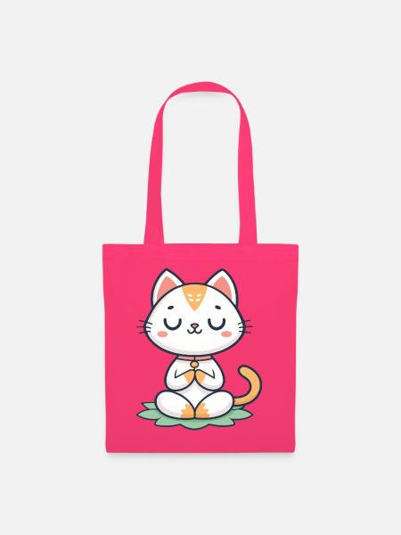 Meditativer Zen-Chat - Stoffbeutel - Azalea