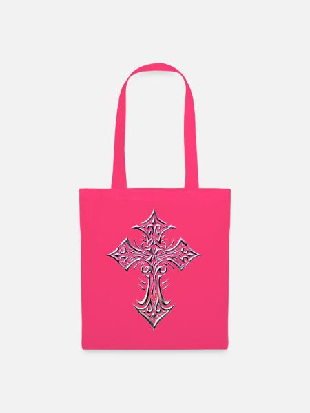 Pastellfiligrankreuz - Stoffbeutel - Azalea