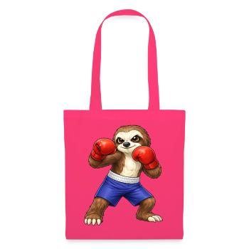 Cool Faultier Boxer cartoon Kampfsport Boxsport - Stoffbeutel - Azalea - Vorne