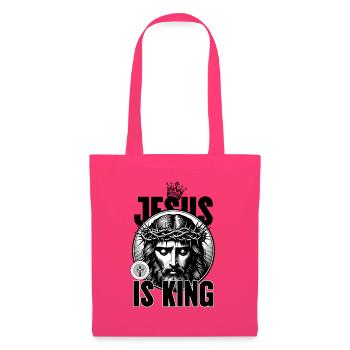 Jésus est Roi Couronne d’Épines - Sac en tissu - rose azalée - Devant