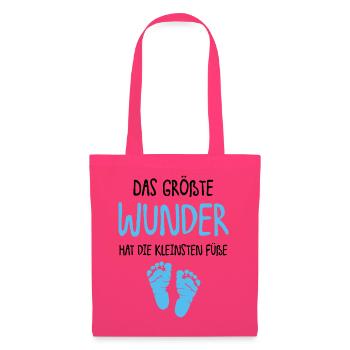 Das größte Wunder hat die kleinsten Füße - BOY - Stoffbeutel - Azalea - Vorne