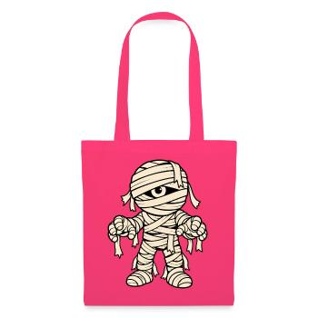 Halloween Mumie Charakter Grusel Cartoon Shirt - Stoffbeutel - Azalea - Vorne