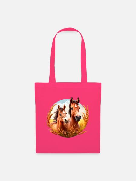 Pferdeshirt Pferd Reiten Fohlen Sommer Mädchen - Stoffbeutel - Azalea