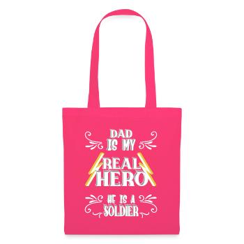 Dad my real Hero, Soldier, Pride, Gift, - Tote Bag - azalea - Front