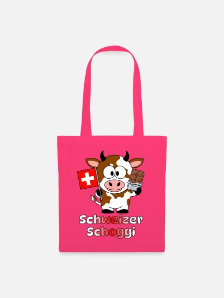Schweizer Schoggi Kuh Cartoon - Stoffbeutel - Azalea