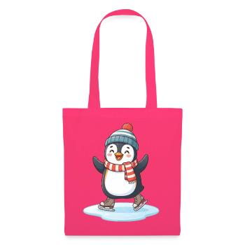 Eistanz-Pinguin-Charme - Stoffbeutel - Azalea - Vorne