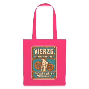 Vierzg Jahrgang 1987 - Stoffbeutel - Azalea - Vorne