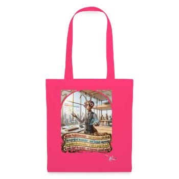 Heuschrecke JOGUE Projektmanager PM Büro Pop Art - Stoffbeutel - Azalea - Vorne