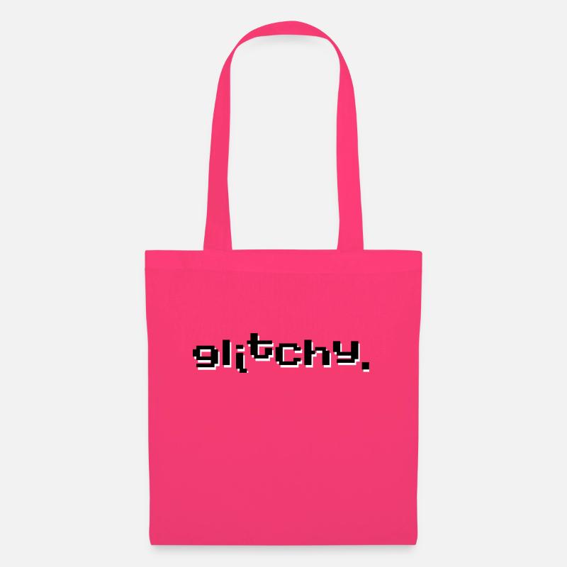 Glitchy Schwarz - Stoffbeutel - Azalea