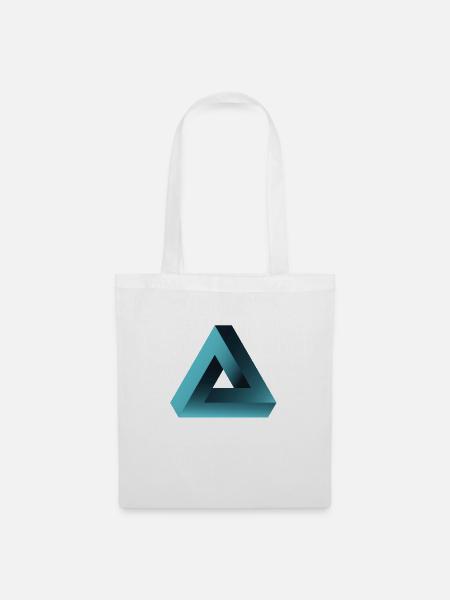 illusion optische Täuschung Pyramide illuminati ne - Stoffbeutel - Weiß