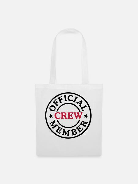 Official Crew Member * Mannschaft Team Mitglied - Stoffbeutel - Weiß