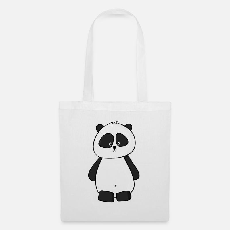 Panda - Stoffbeutel - Weiß
